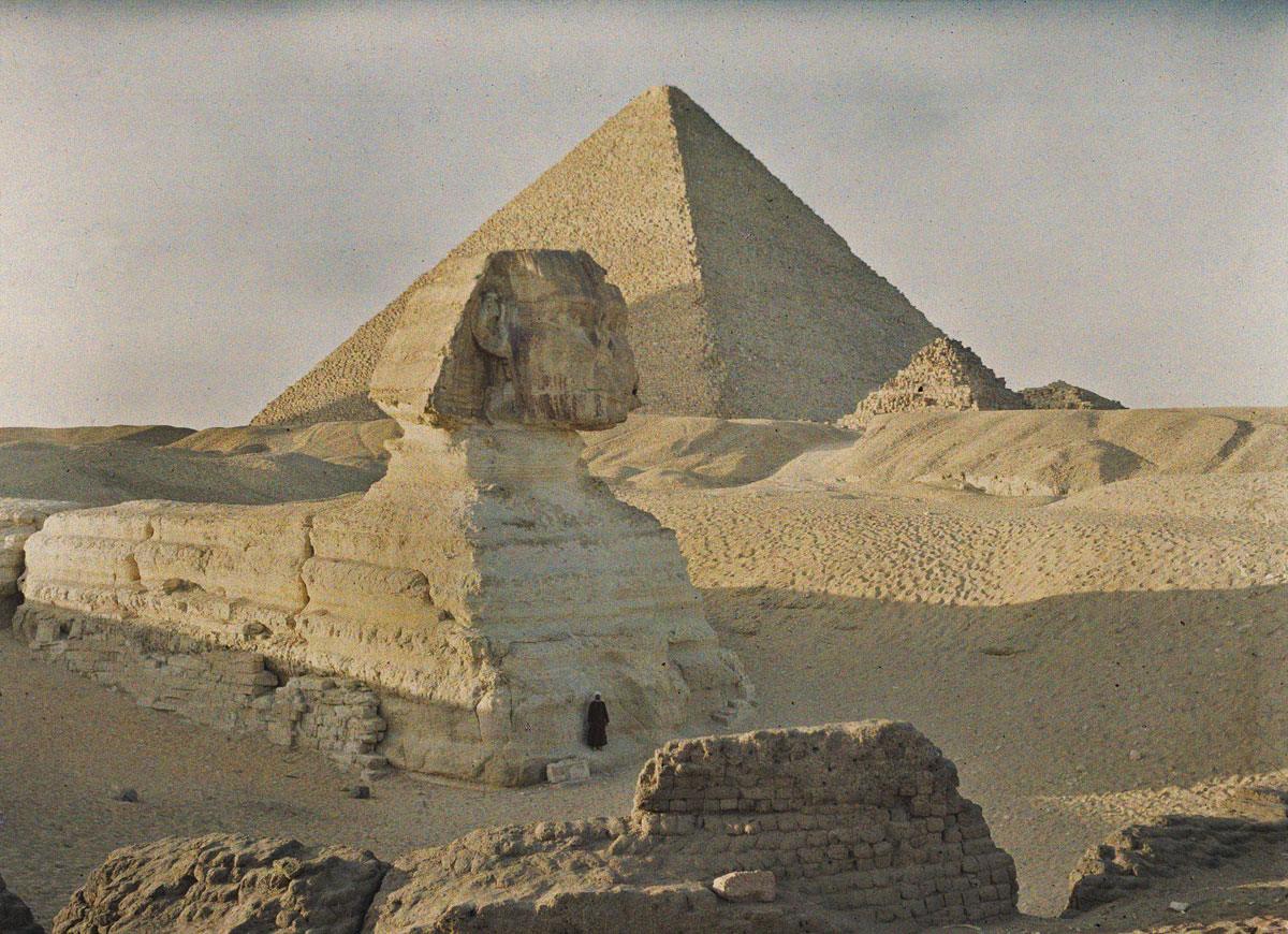 The Great Sphinx and Pyramid of Khafre, 1914